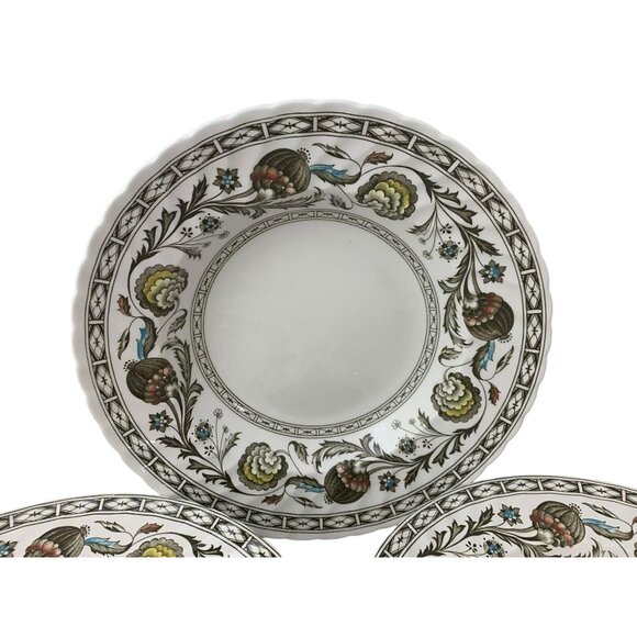 Ridgway Balmoral Ironstone Soup Bowls Set of 3 Staffordshire England 9.75" - Picture 4 of 8